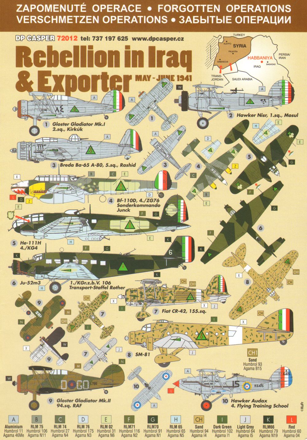 DP Casper. 72012 1:72 Rebellion In Iraq and Exporter May-June 1941.