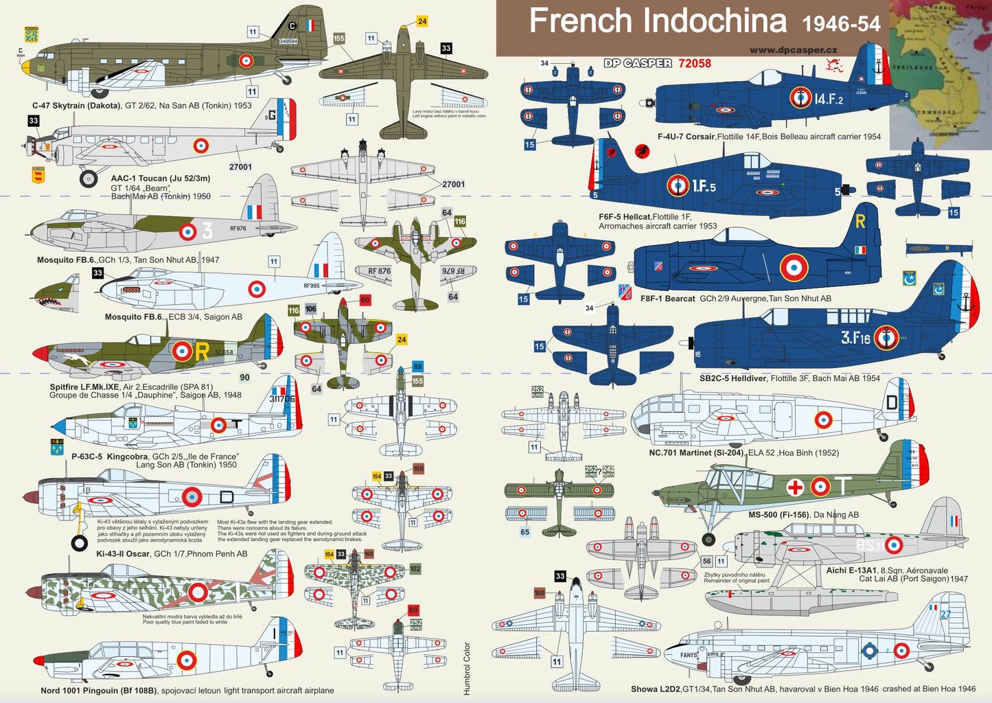 DP Casper. 72058 1:72 French Indochina 1946-54 (2 sheets)