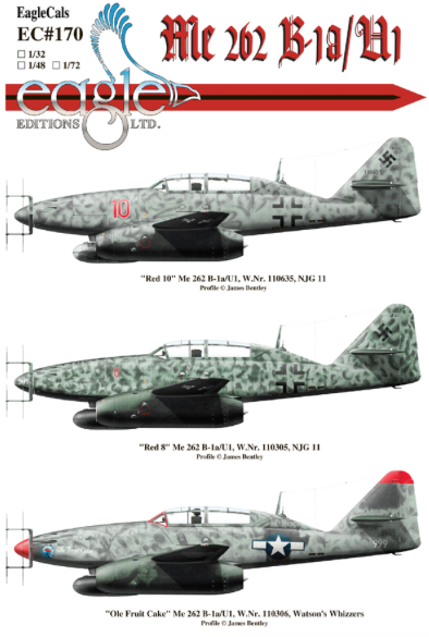 Eagle Cal 32170 1:32 Messerschmitt Me-262B-1A/U1
