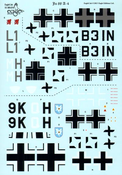 Eagle Cal 48154 1:48 Junkers Ju-88A-4