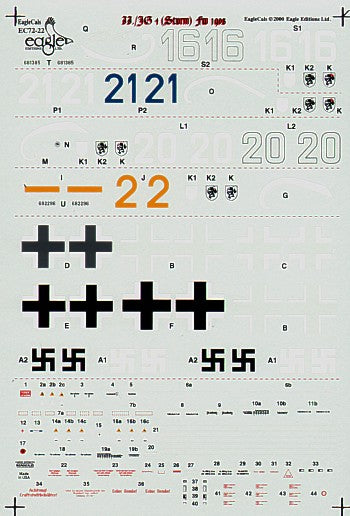 Eagle Cal 72022 1:72 Focke-Wulf Fw-190A-8/RS II./JG 4 (Sturm)