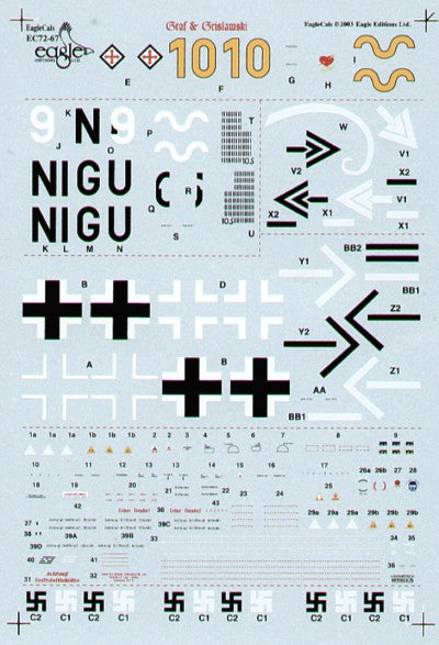 Eagle Cal 72067 1:72 Messerschmitt Bf-109G Graf and Grislawski 9/JG 52 Part 4