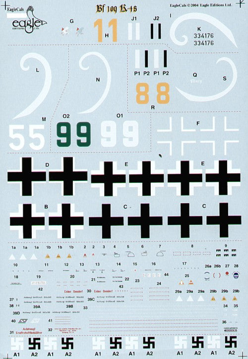 Eagle Cal 72074 1:72 Messerschmitt Bf-109K-4