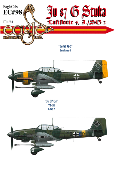 Eagle Cal 72098 1:72 Junkers Ju-87G-2 'Stuka's Part 2