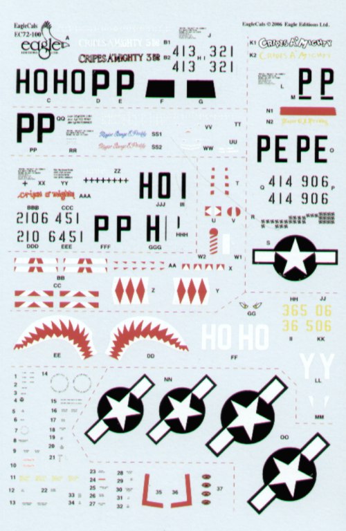 Eagle Cal 72100 1:72 The North-American P-51 Mustangs of Major George Preddy
