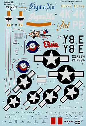 Eagle Cal 72107 1:72 Republic P-47D Thunderbolt Elsie, Lil Butch and Sigma New Girl