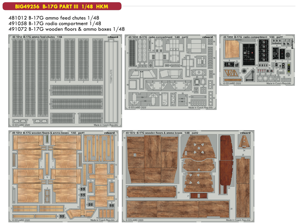 Eduard Big-Ed BIG49256 1:48 Boeing B-17G Flying Fortress PART III