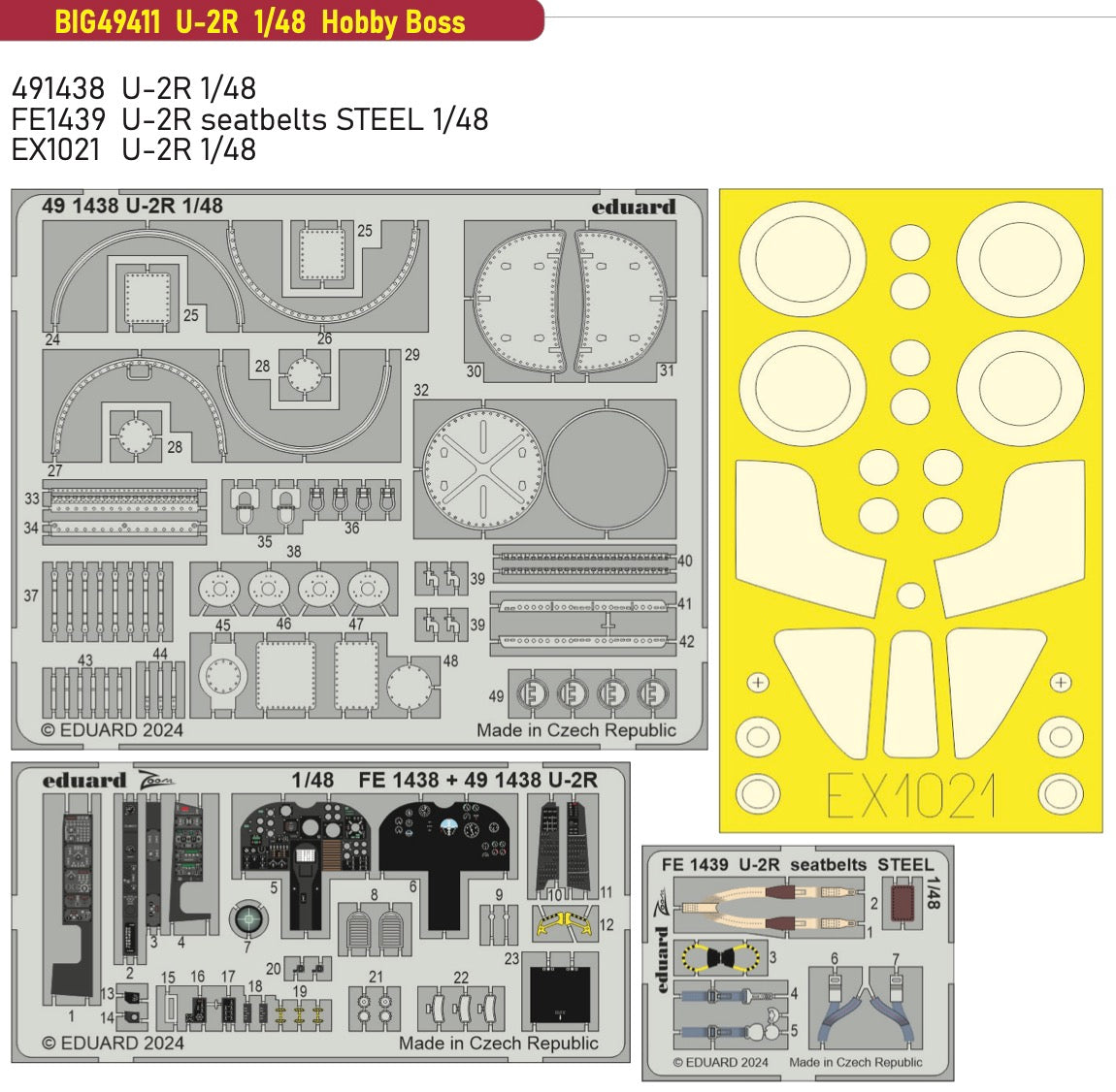 Eduard Big-Ed BIG49411 1:48 Lockheed U-2R Dragon Lady