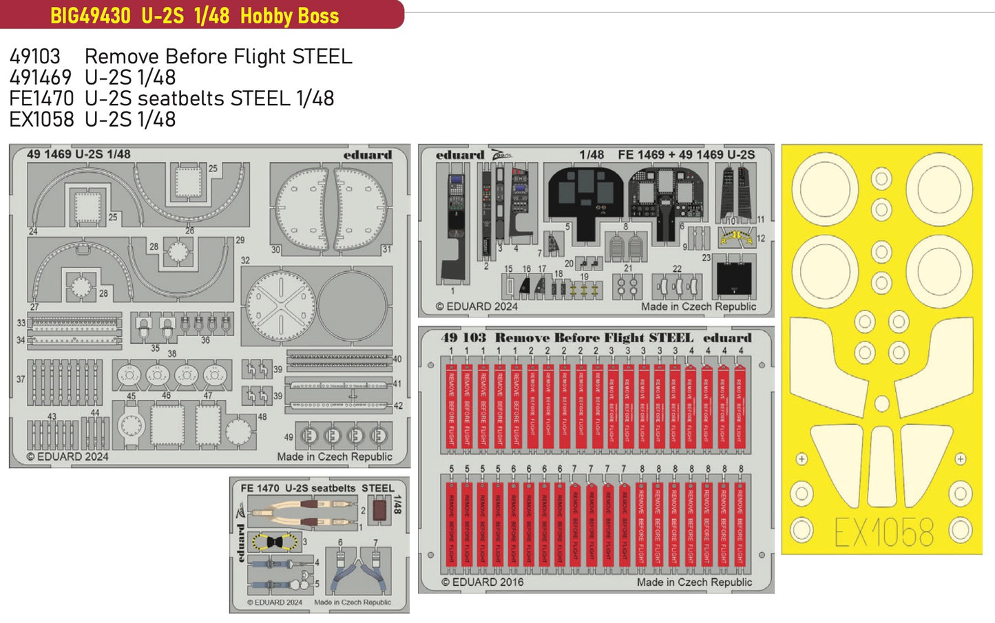 Eduard Big-Ed BIG49430 1:48 Lockheed U-2S “Dragon Ladyâ€ÂÂ