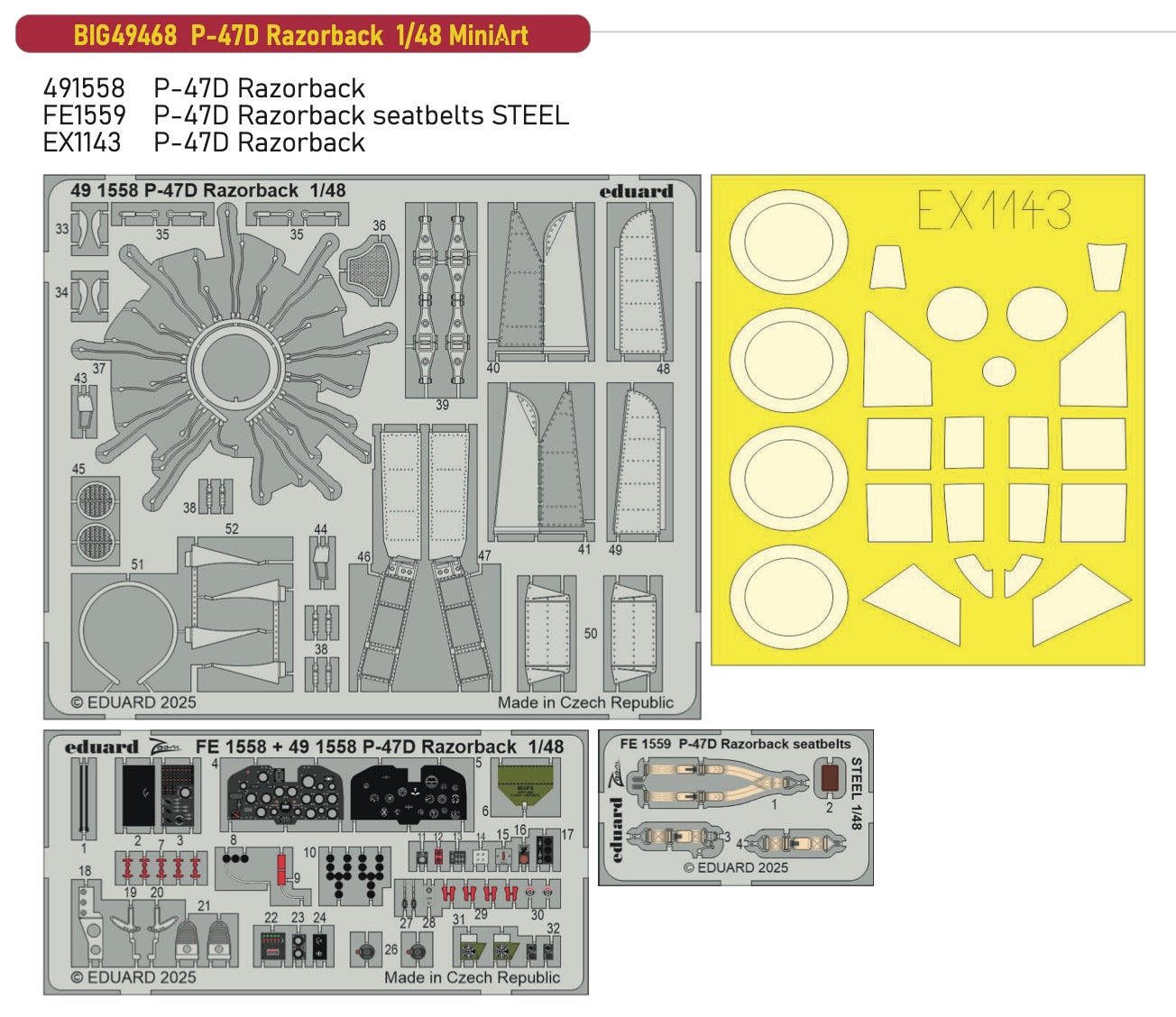 Eduard Big-Ed BIG49468 1:48 Republic P-47D Razorback