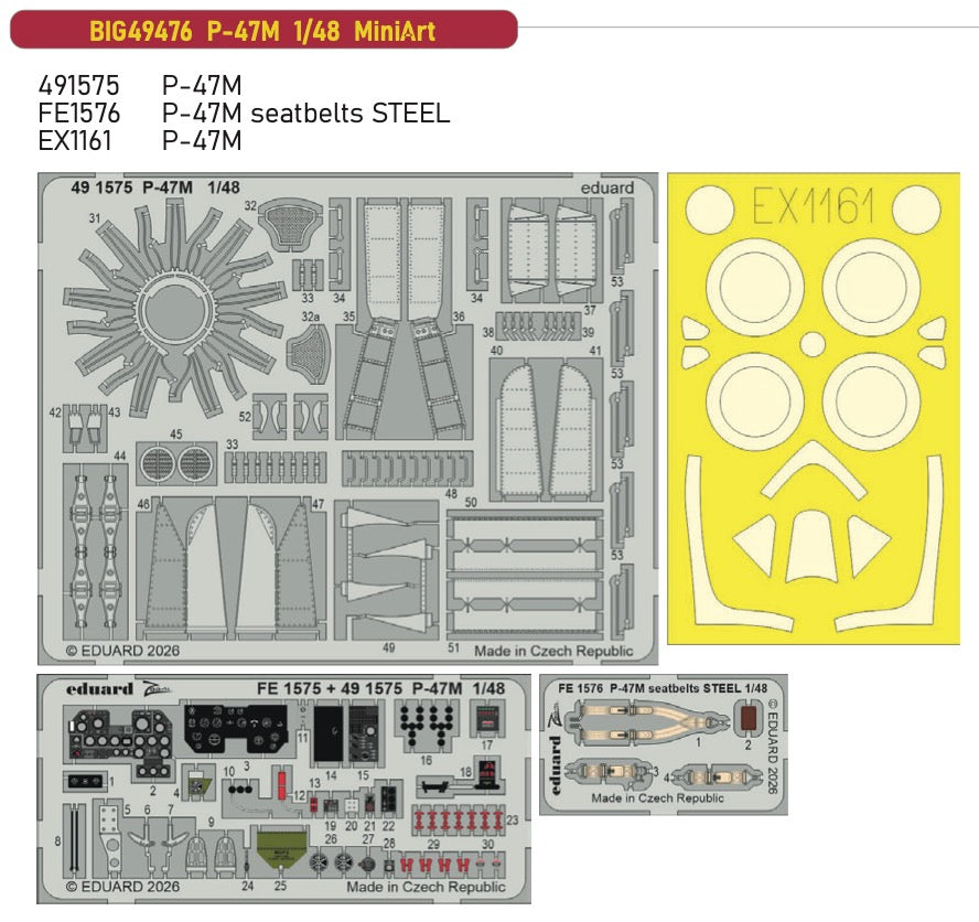 Eduard Big-Ed BIG49476 1:48 Republic P-47M Big-Ed Set