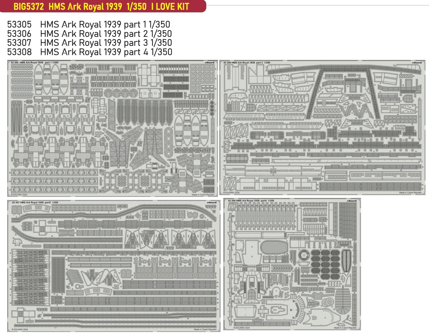 Eduard Big-Ed BIG5372 1:350 HMS Ark Royal 1939