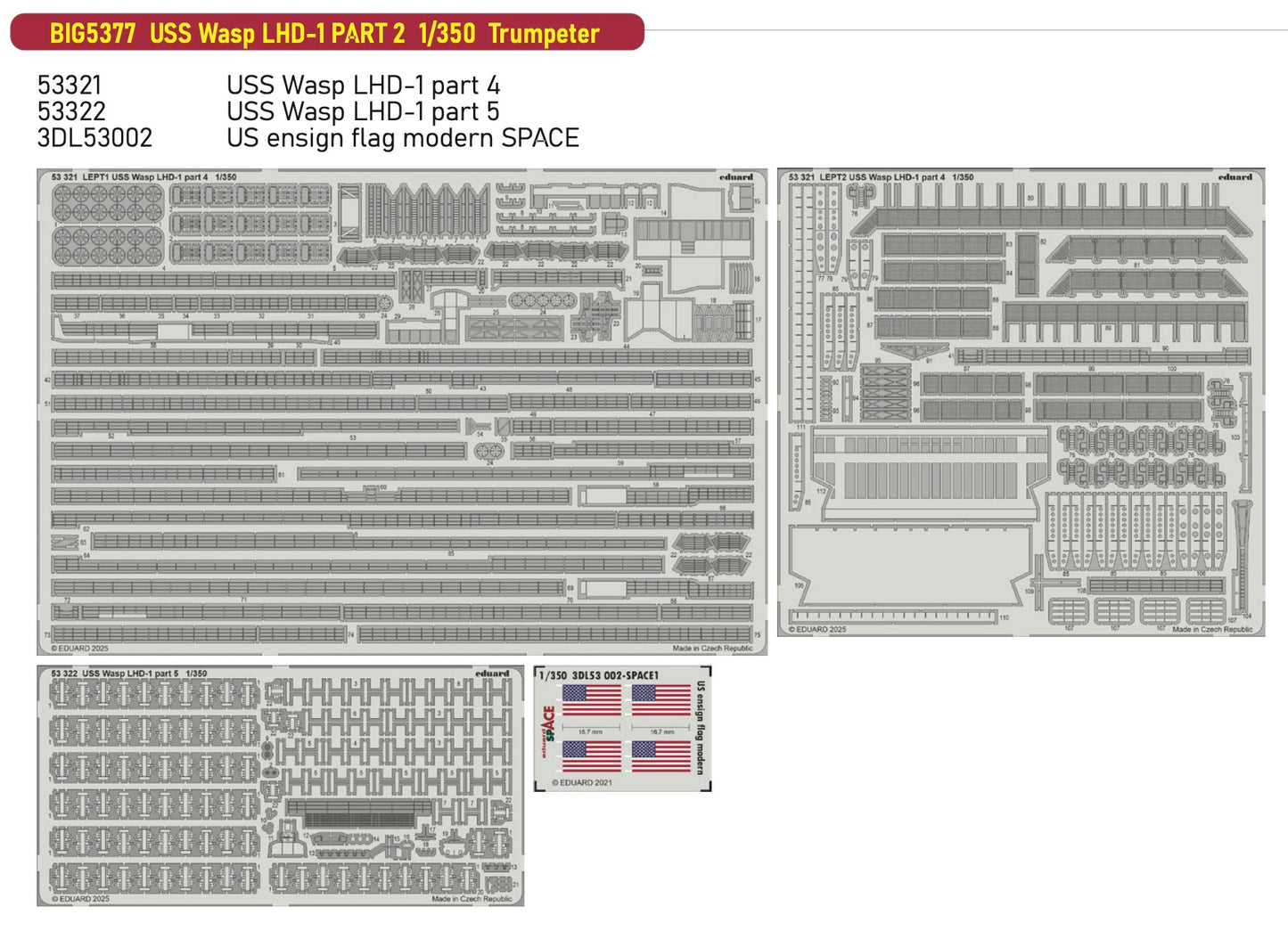 Eduard Big-Ed BIG5377 1:350 USS Wasp LHD-1 PART 2