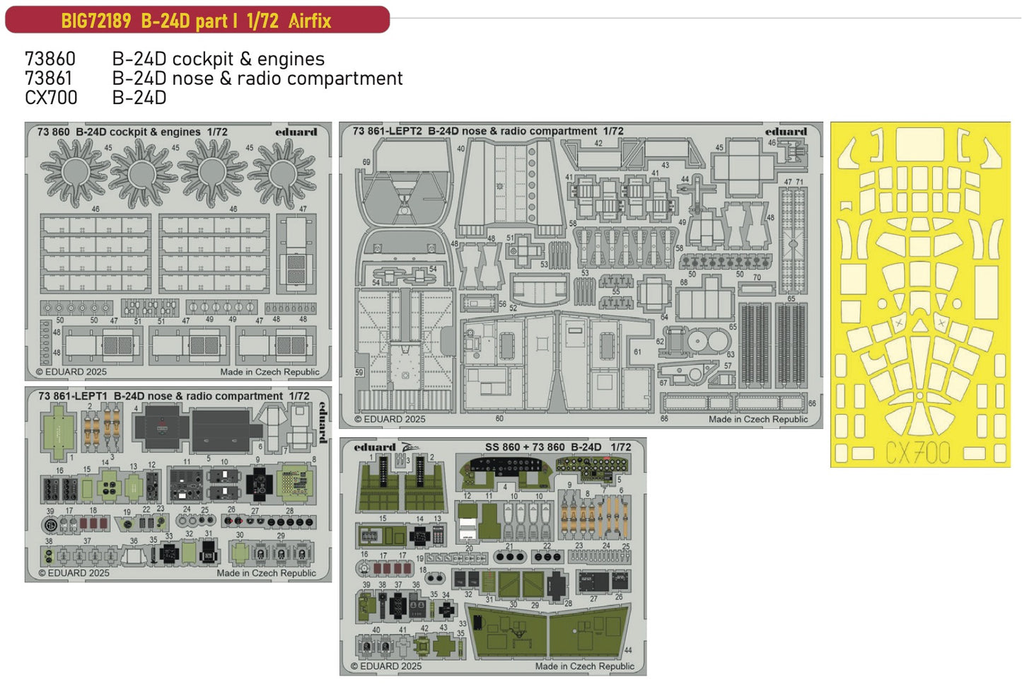 Eduard Big-Ed BIG72189 1:72 Consolidated B-24D Liberator part I