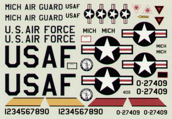 Experts Choice EC4802 1:48 Republic RF-84F/K Thunderflash 127 TRW Michigan ANG. 27409, 27 or 27254 FICON