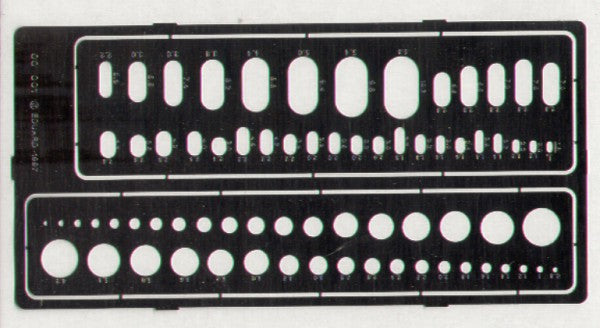 Eduard 00001 Circles and Ovals templates. Assorted sizes