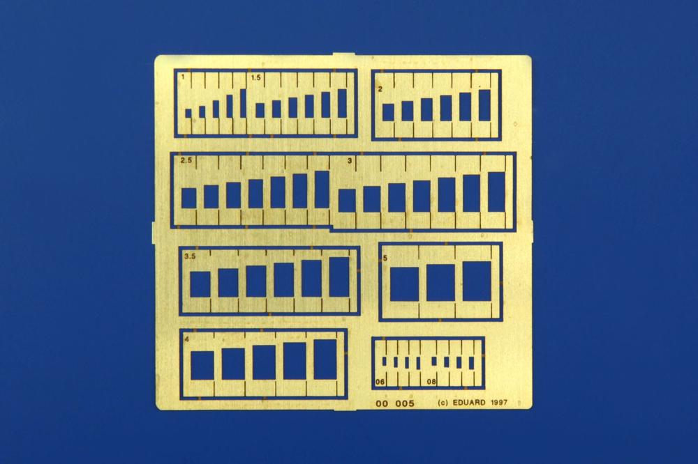 Eduard 00005 Oblongs template. Assorted sizes