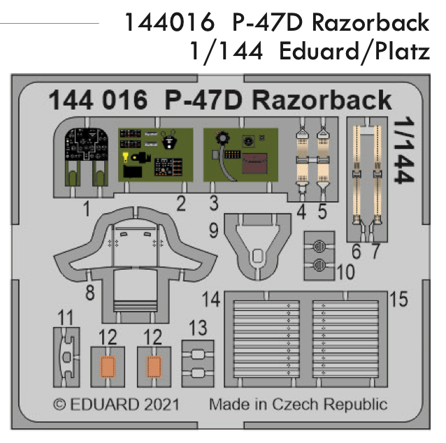 Eduard 144016 1:144 P-47D Thunderbolt Razorback