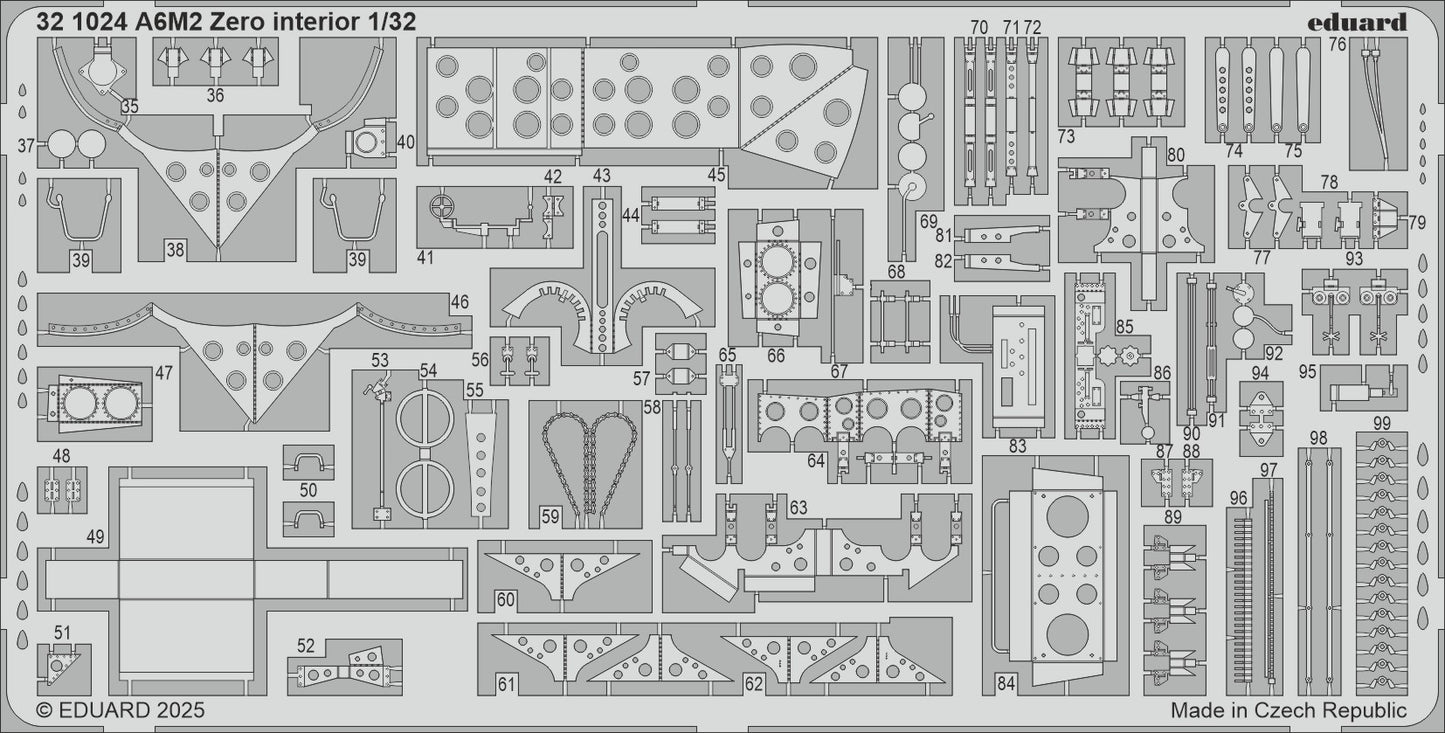 Eduard ED321024 1:32 Mitsubishi A6M2 Zero interior 1/32