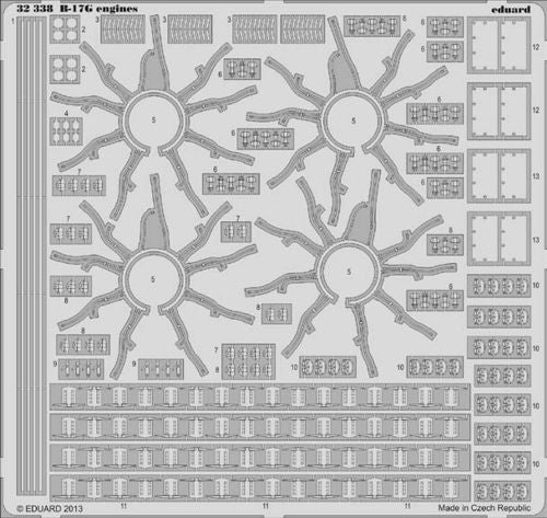 Eduard 32338 1:32 B-17G Flying Fortress engine details