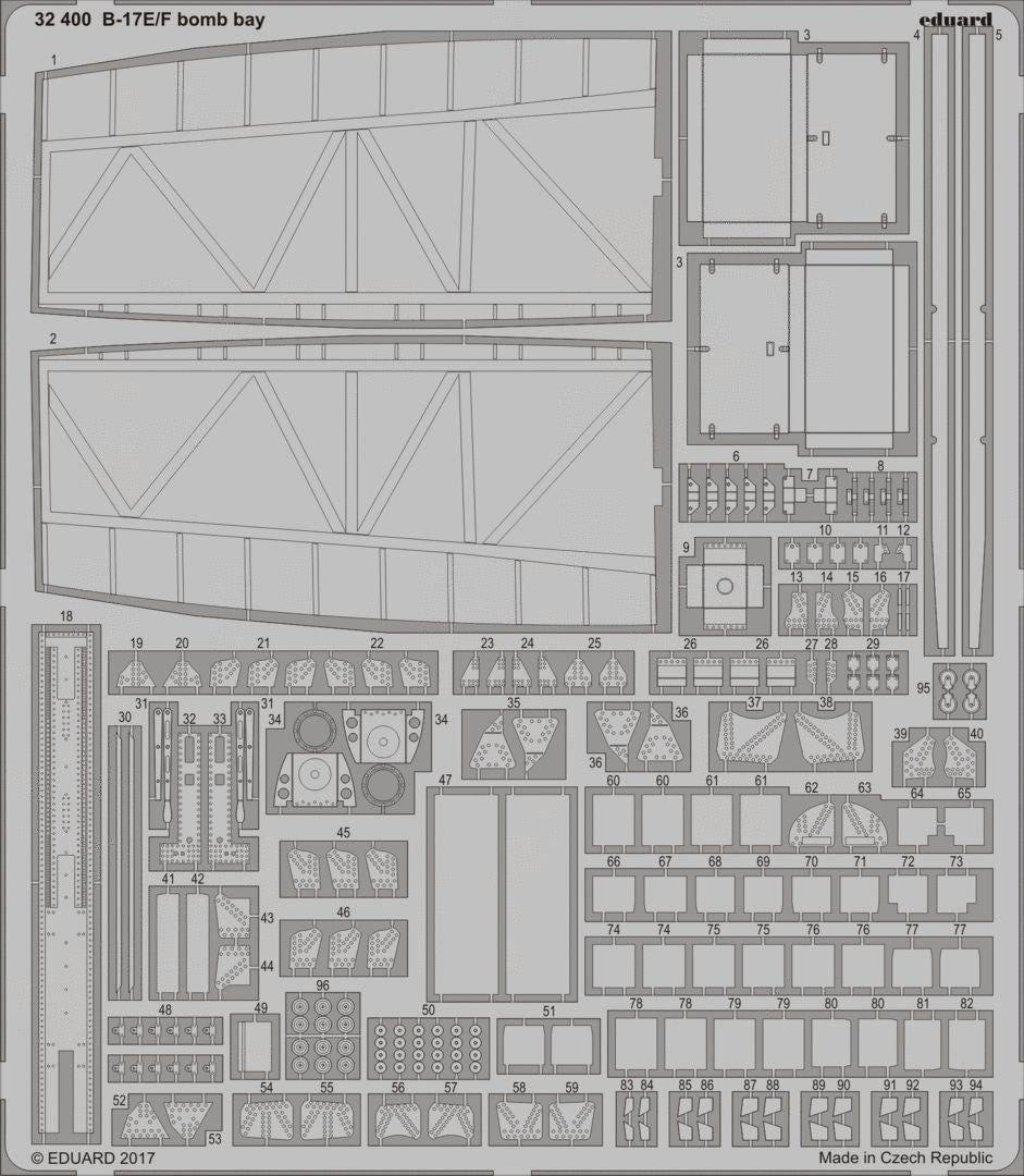 Eduard 32400 1:32 Boeing B-17E/B-17F Flying Fortress bomb bay