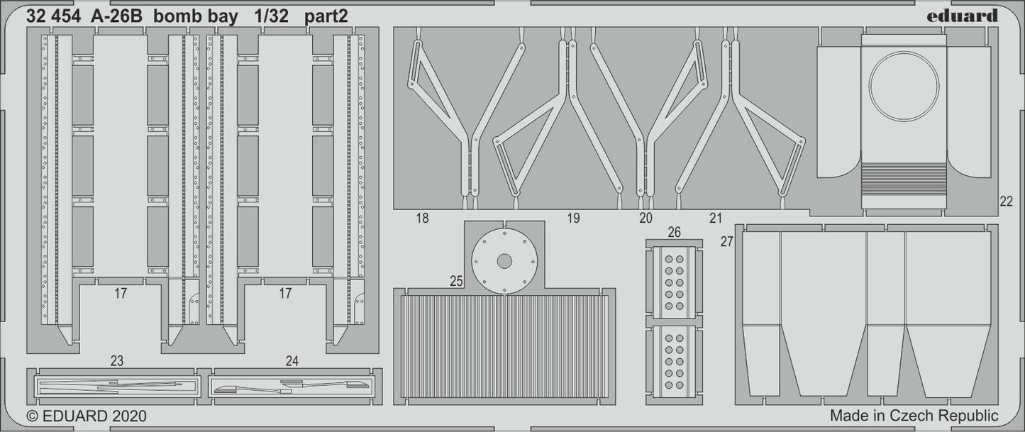Eduard 32454 1:32 Douglas A-26B Invader bomb bay detail set