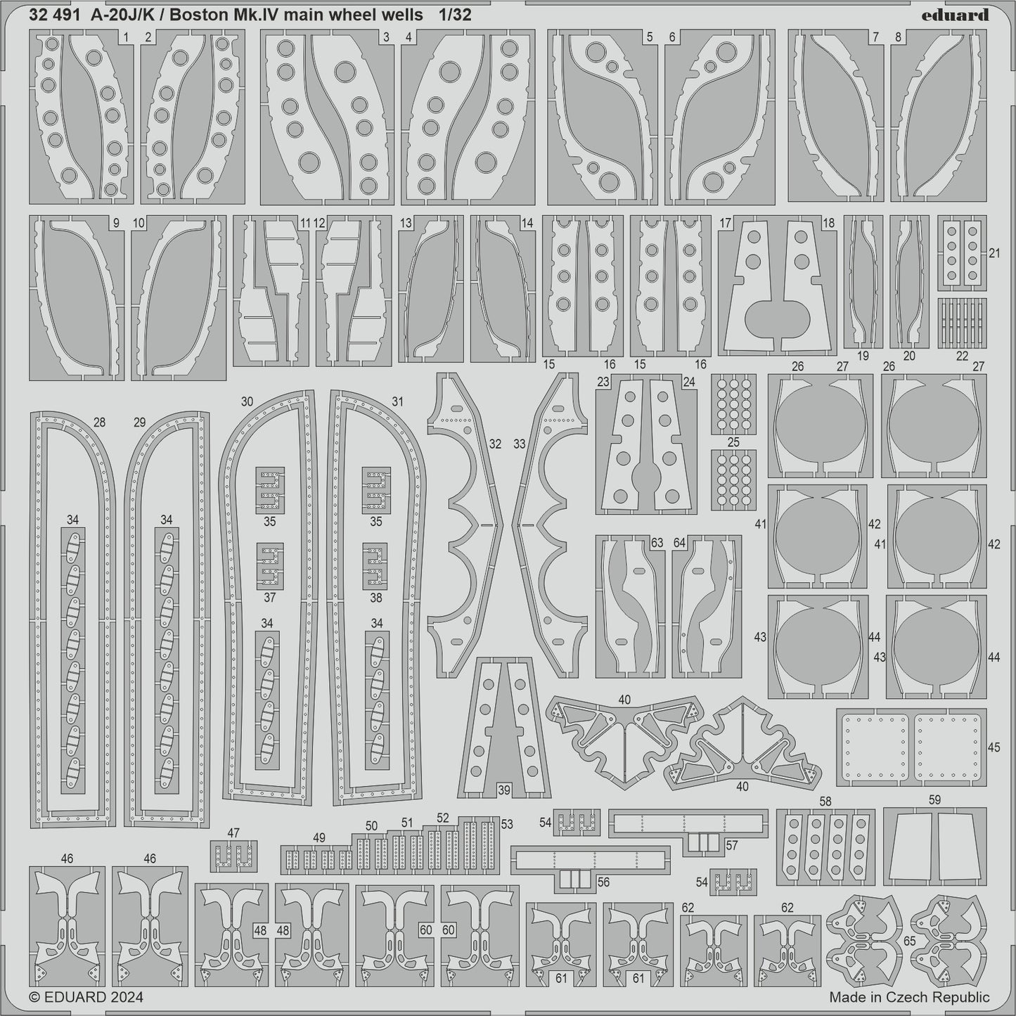 Eduard 32491 1:32 Douglas A-20J/K Havoc / Boston Mk.IV main wheel well