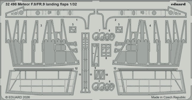Eduard 32498 1:32 Gloster Meteor F.8/FR.9 landing flaps
