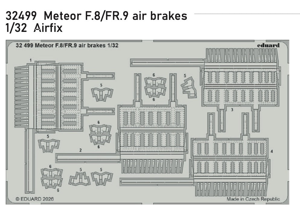 Eduard 32499 1:32 Gloster Meteor F.8/FR.9 Air Brakes