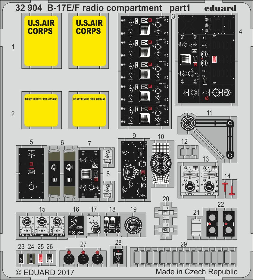 Eduard 32904 1:32 Boeing B-17E/F Flying Fortress radio compartment