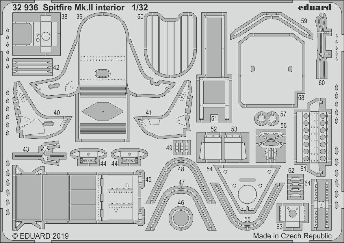 Eduard 32936 1:32 Supermarine Spitfire Mk.IIa Interior