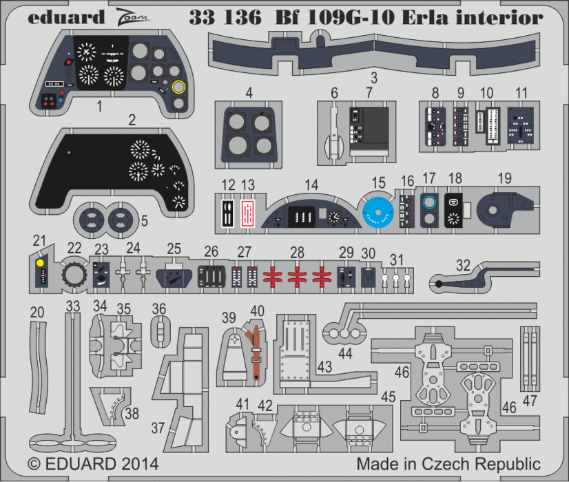 Eduard 33136 1:32 Messerschmitt Bf-109G-10 Erla Interior