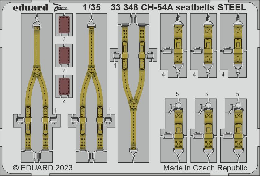 Eduard 33348 1:35 Sikorsky CH-54A Tarhe seatbelts STEEL to be used with ICM