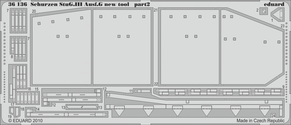 Eduard 36136 1:35 Schurzen StuG.III Ausf.G new tool