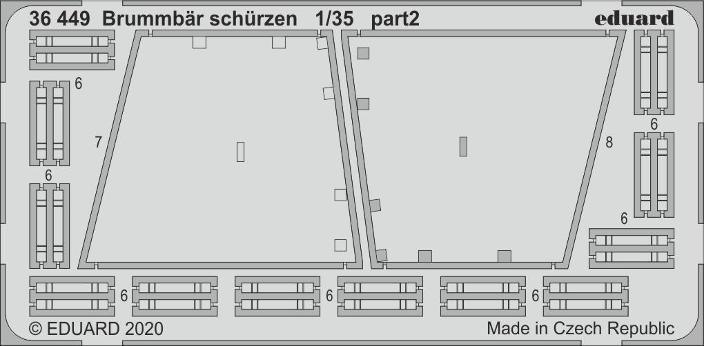 Eduard 36449 1:35 Brummbar Sd.Kfz.166 Early schurzen armour