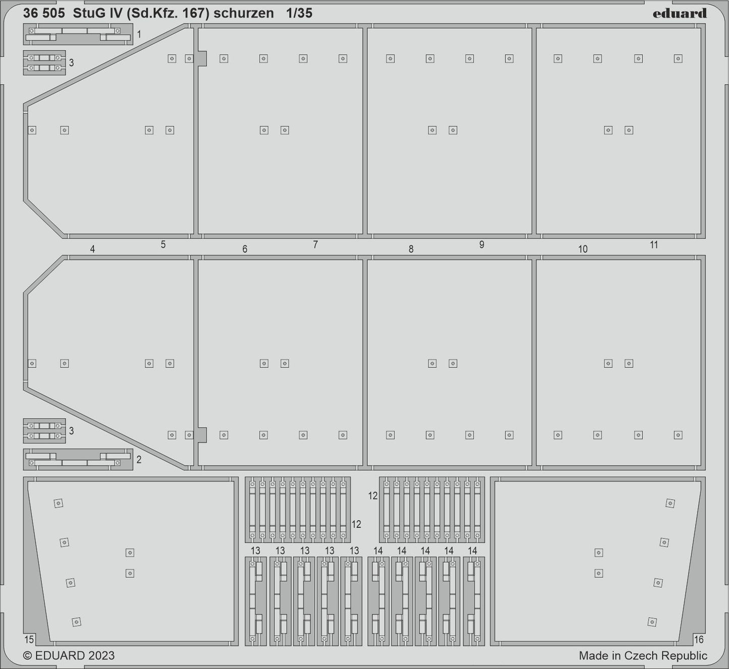 Eduard 36505 1:35 StuG IV Sd.Kfz.167 Schurzen for Zvezda