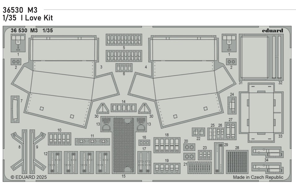 Eduard 36530 1:35 M3 Lee/Grant Medium tank