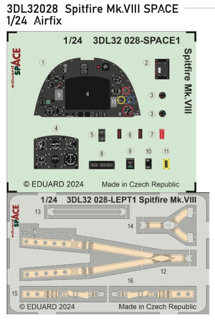 Eduard 3DL32028 1:24 Supermarine Spitfire Mk.VIII SPACE