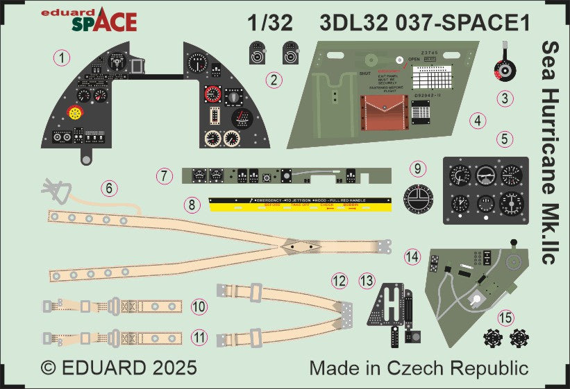 Eduard 3DL32037 1:32 Hawker Sea Hurricane Mk.IIc SPACE