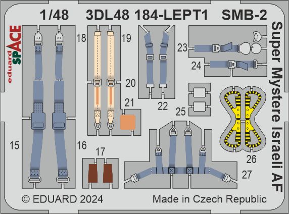 Eduard 3DL48184 1:48 Dassault SMB-2 Super Mystere Israeli AF SPACE