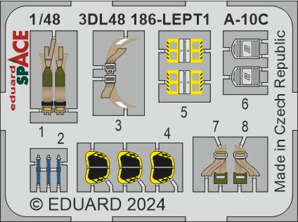 Eduard 3DL48186 1:48 Fairchild A-10C Thunderbolt II SPACE