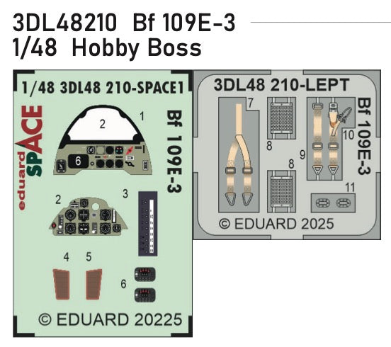Eduard 3DL48210 1:48 Messerschmitt Bf-109E-3 SPACE