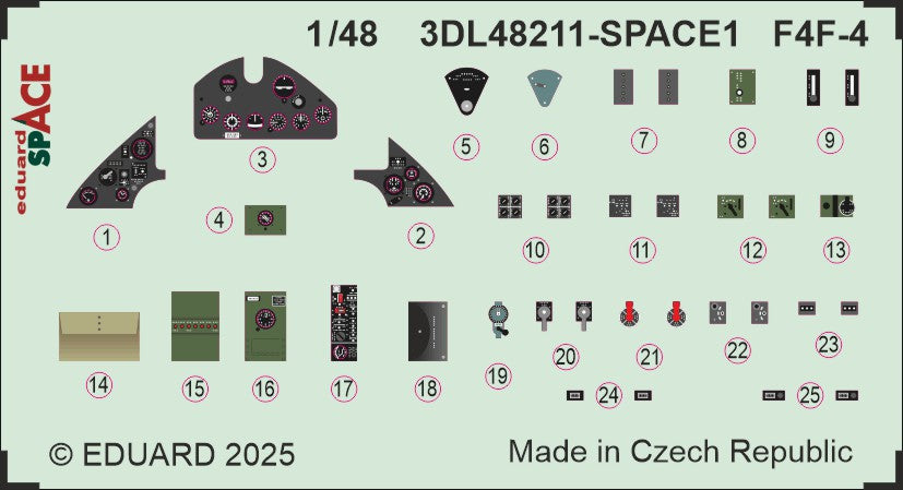 Eduard 3DL48211 1:48 Grumman F4F-4 Wildcat SPACE