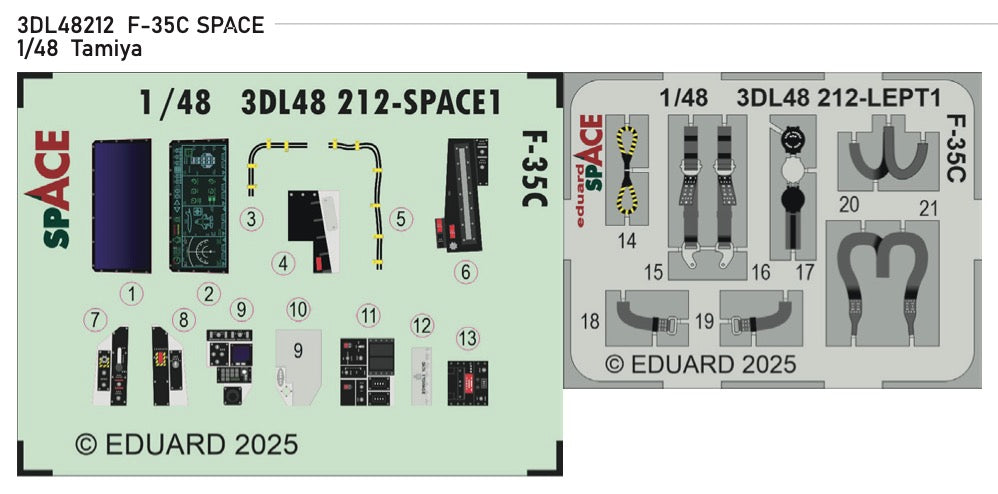 Eduard 3DL48212 1:48 Lockheed-Martin F-35C Lightning SPACE