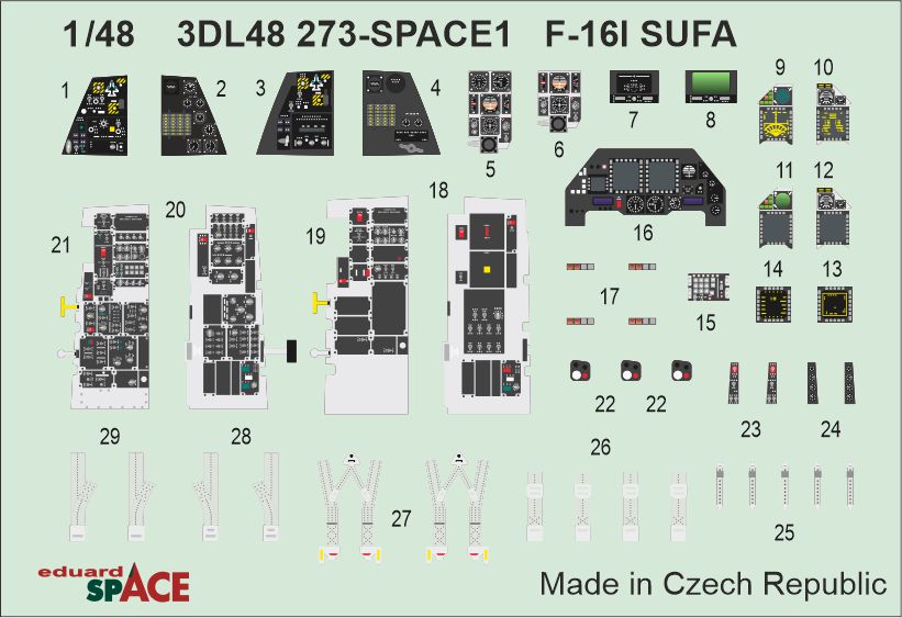 Eduard 3DL48273 1:48 Lockheed-Martin F-16I SUFA SPACE