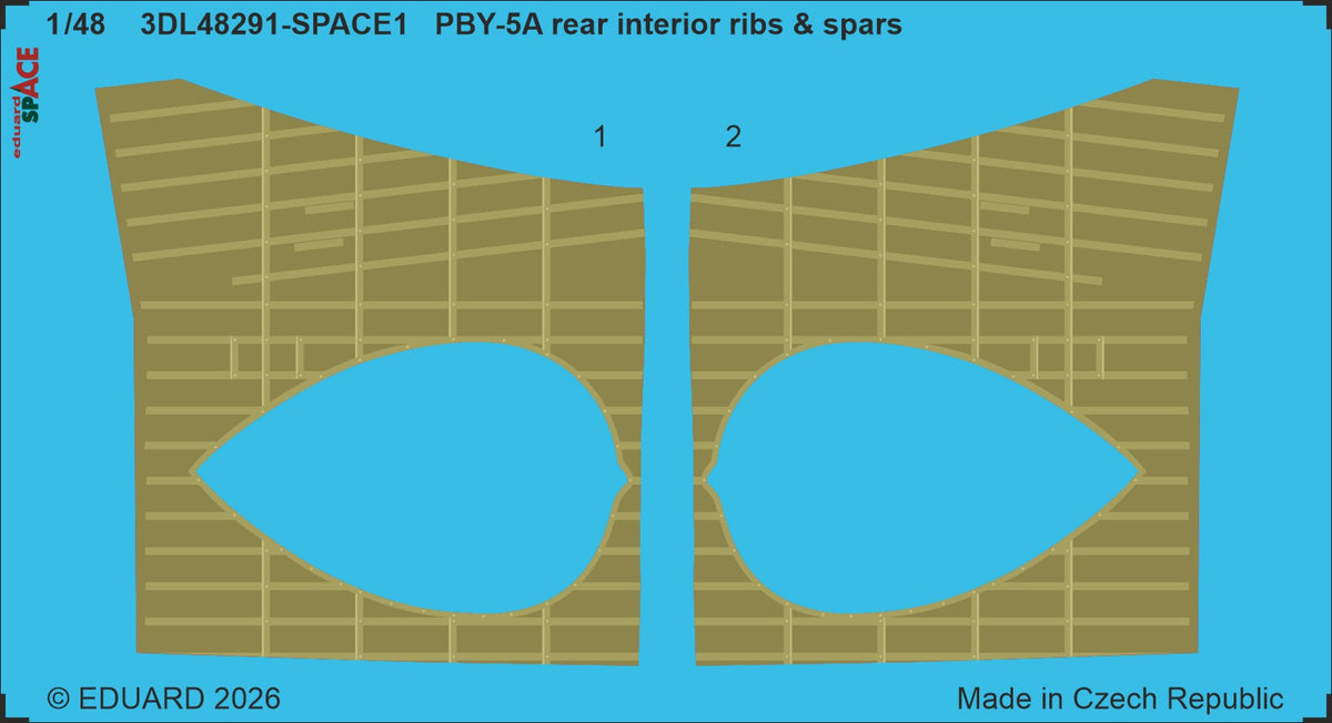 Eduard 3DL48291 1:48 Consolidated PBY-5A Catalina Rear Interior Ribs & Spars SPACE