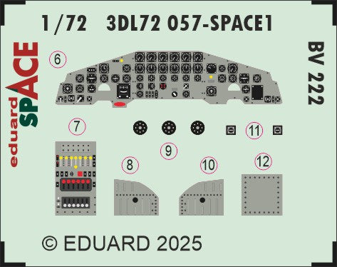 Eduard 3DL72057 1:72 Blohm-und-Voss Bv-222 SPACE seatbelts and instruments