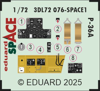 Eduard 3DL72076 1:72 Curtiss P-36A SPACE
