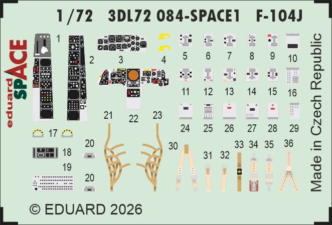 Eduard 3DL72084 1:72 Lockheed F-104J Starfighter SPACE