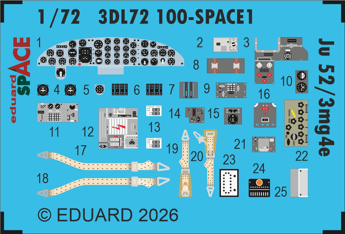 Eduard 3DL72100 1:72 Junkers Ju-52/3mg4e SPACE